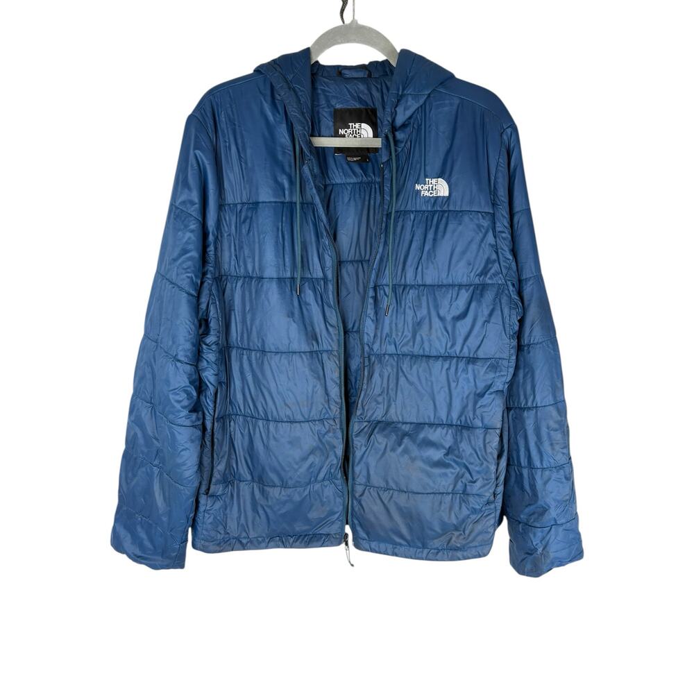 The North Face Mens Hooded Puffer Jacket Full Zip Outdoor Winter Gorpcore Sz L